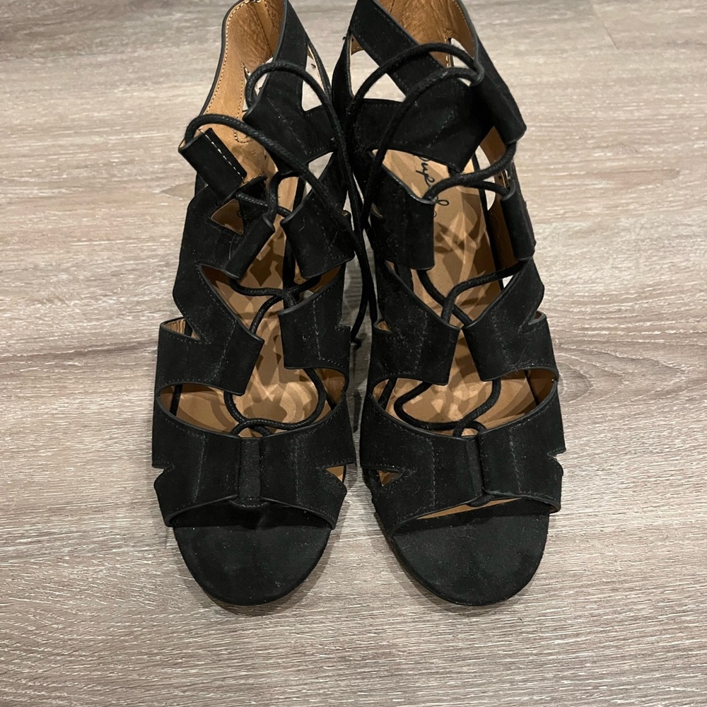 Black High Heels With Cut-Out Detailing